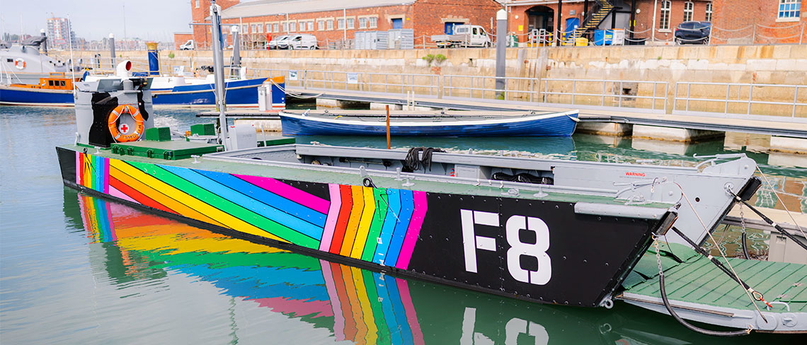 Portsmouth Historic Quarters Famous Pride-Wrapped Vessel on Display at S’oton International Boat Show RoosterPR